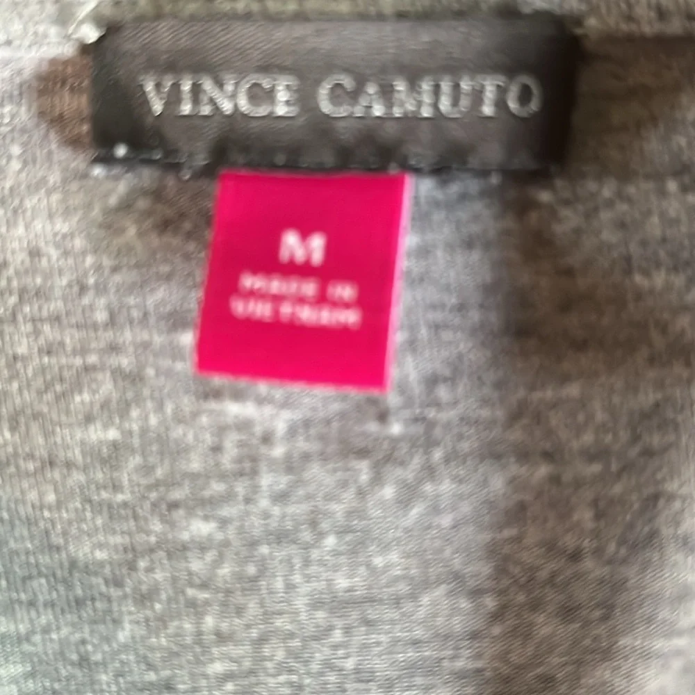 Vince Camuto Draped Waterfall Cardigan Light Gray Open Front  Minimalist Capsule